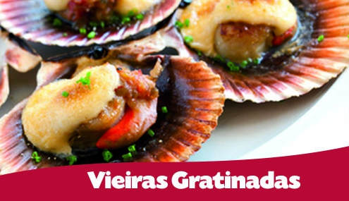 vieiras gratinadas