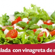 ensalada de vinagreta con miel y mostaza