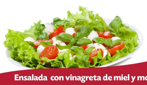 ensalada de vinagreta con miel y mostaza