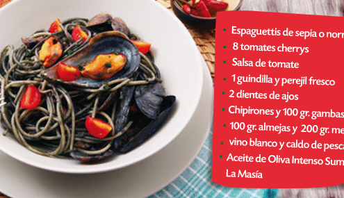 espaguetis frutti di mare