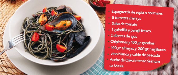 espaguetis frutti di mare