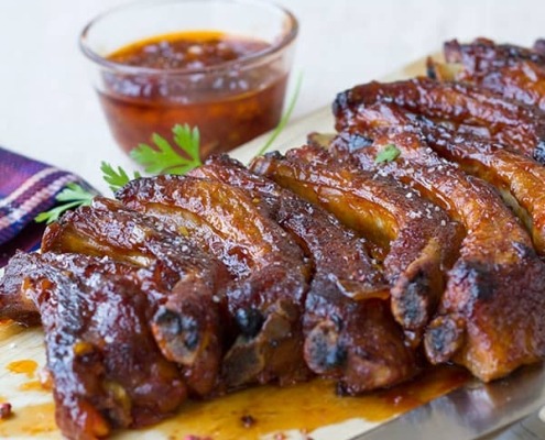 costillas al horno con salsa barbacoa