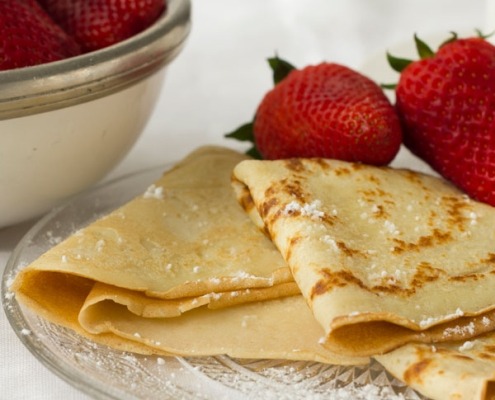 Receta de crepes caseros con ingredientes fáciles y aceite Masiasol La Masía