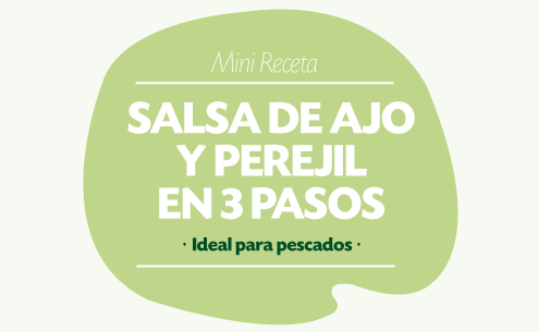 Salsa de ajo y perejil en 3 pasos