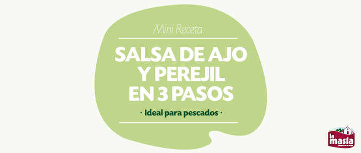 Salsa de ajo y perejil en 3 pasos