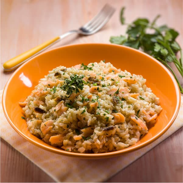 risotto de salmón