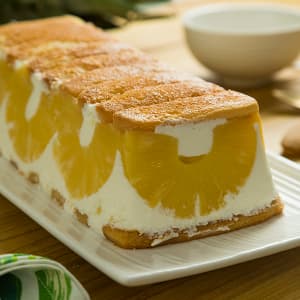 Tarta piña y yogur sin horno