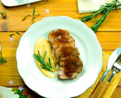 solomillo de navidad con salsa de higos
