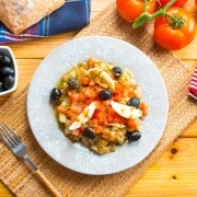 Ensalada de berenjena asada.