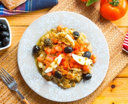 Ensalada de berenjena asada.