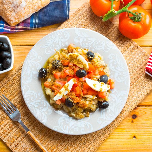 Ensalada de berenjena asada.