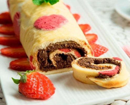 brazo gitano relleno de trufa