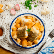 Bacalao a la gallega con coliflor