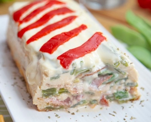 Pastel de judías verdes con bacon