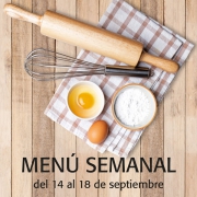 Menú semanal del 14 al 18 de sept.