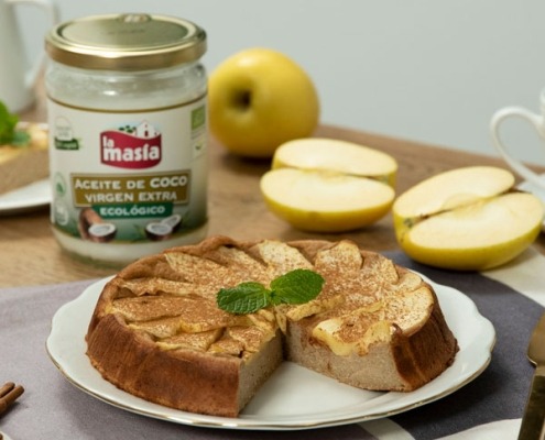 Tarta de manzana sin gluten y sin azúcar