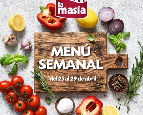 menú semanal del 25 al 29 de abril