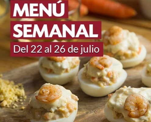Menú semanal del 22 al 26 de julio