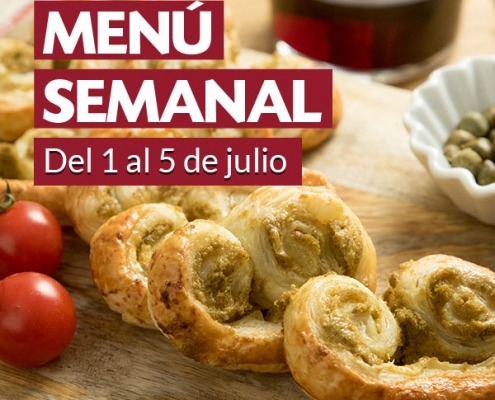 Menú semanal del 1 al 5 de julio