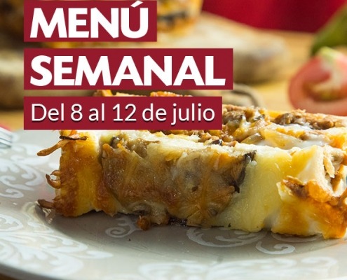 Menú semanal del 8 al 12 de julio