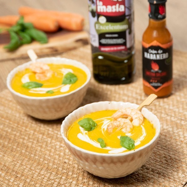 Crema de zanahorias thai