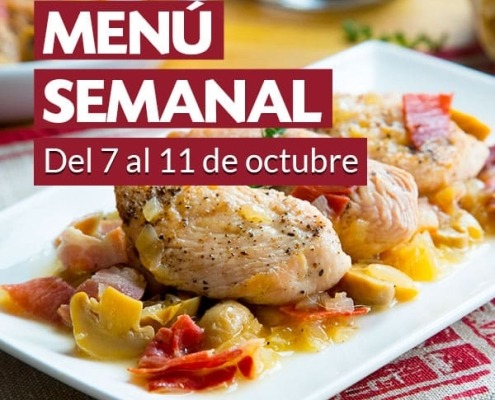 Menú semanal del 7 al 11 de octubre