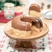 Corona de turrón de chocolate
