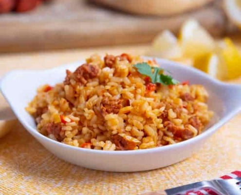 arroz con chorizo