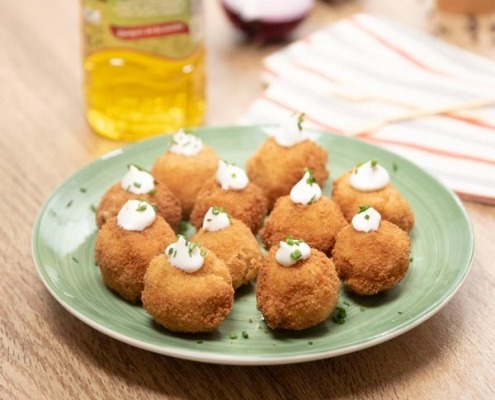 Receta casera de Croquetas de pollo y cebolla caramelizada
