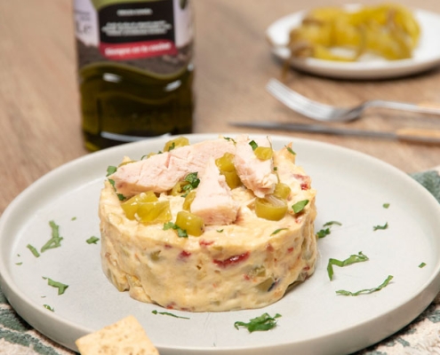 Receta casera de Ensaladilla rusa con piquillos confitados