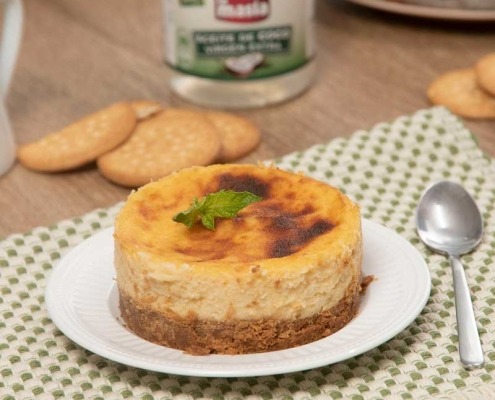 Receta casera de flan parisino con aceite de coco