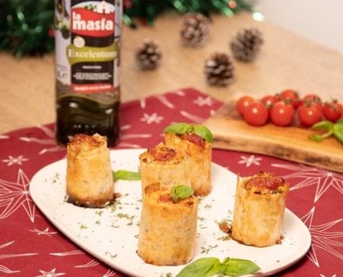 Receta de canapés crujientes de berenjena
