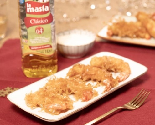 Receta casera de Gambones rebozados extra crujientes.