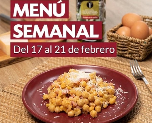 Menú semanal del 17 al 21 de febrero
