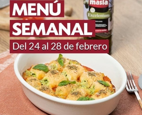 Menú semanal del 24 al 28 de febrero