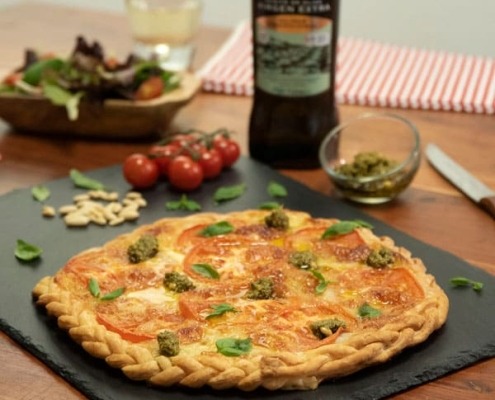 Receta casera de hojaldre caprese