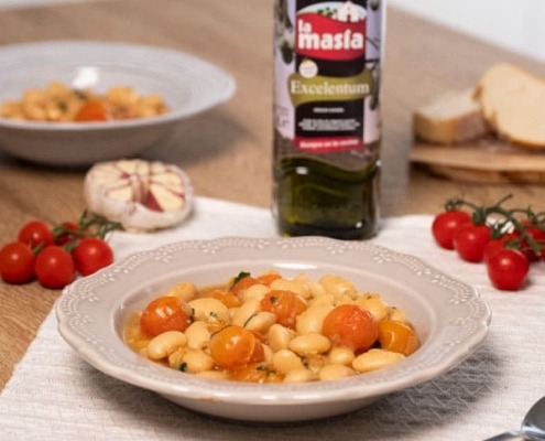 Receta casera de Judiones con tomates cherry