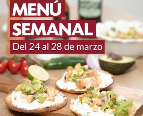 Menú semanal del 24 al 28 de marzo