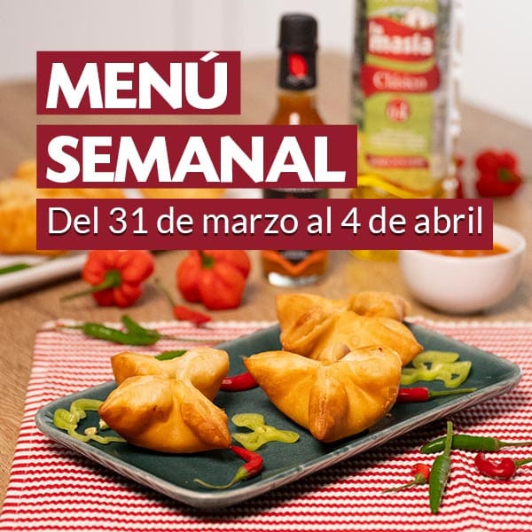 Menú semanal del 31 de marzo al 4 de abril