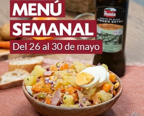 Menú semanal del 26 al 30 de mayo