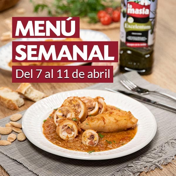 Menú semanal del 7 al 11 de abril