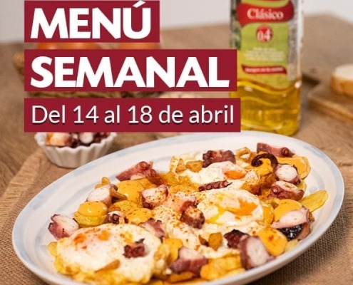 Menú semanal del 14 al 18 de abril
