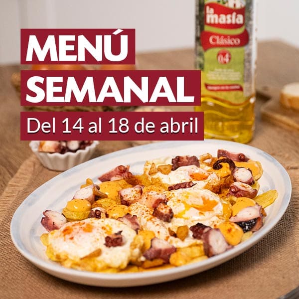 Menú semanal del 14 al 18 de abril