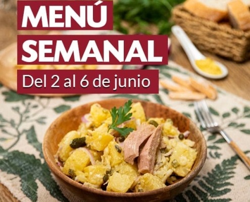 Menú semanal del 2 al 6 de junio