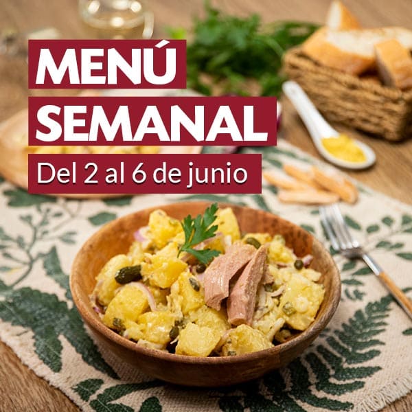 Menú semanal del 2 al 6 de junio