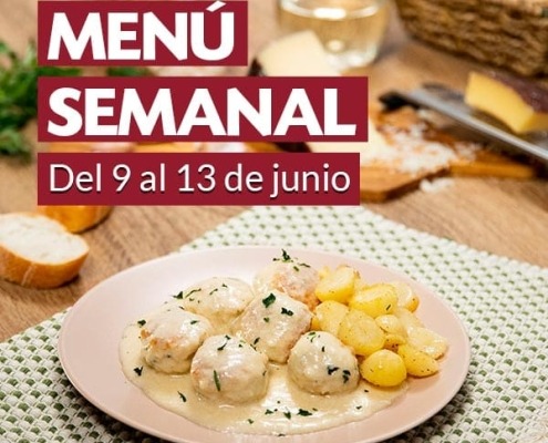Menú semanal 9 al 13 de junio