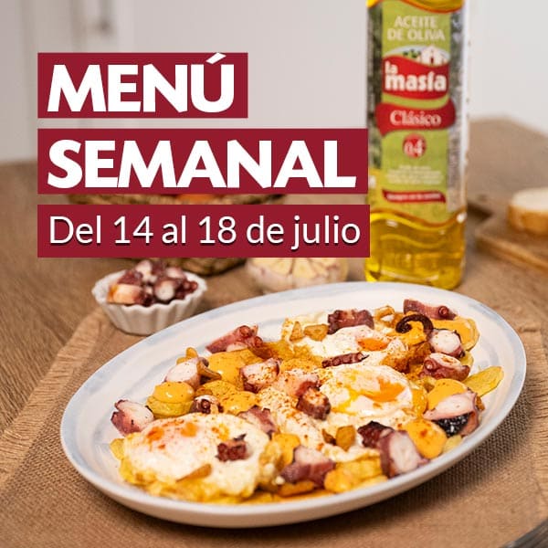 Menú semanal del 14 al 18 de julio