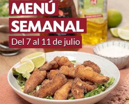 Menú semanal del 7 al 11 de julio
